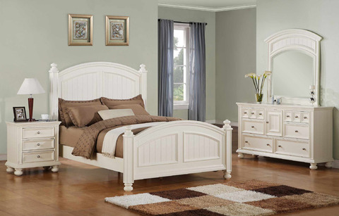 Cape Cod Bedroom Set - White coastal bedroom set 