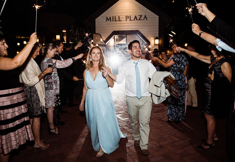 Photo Courtesy of Sarah Dixon Photography - evening wedding at the mill plaza 