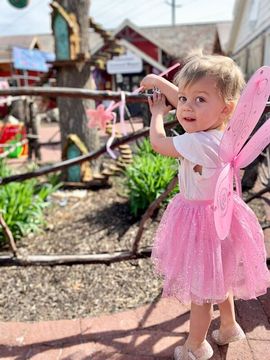 Woodland Fairy Festival  - Pink fairy with her pink wand  