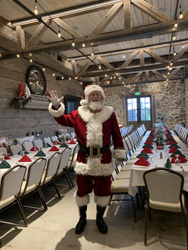 Breakfast with Santa at Gardner Village - Santa in the Wheel Room at Gardner Village 