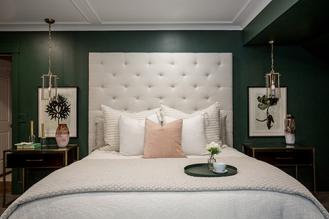 Down to Earth Projects | Castlefield Lane - Bedroom Tall Fabric Headboard 