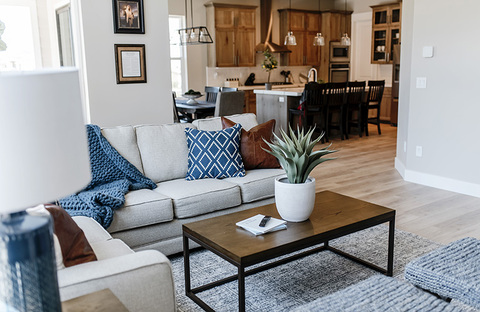 Down to Earth Projects | Jalais Lane - Open floor plan living space design 