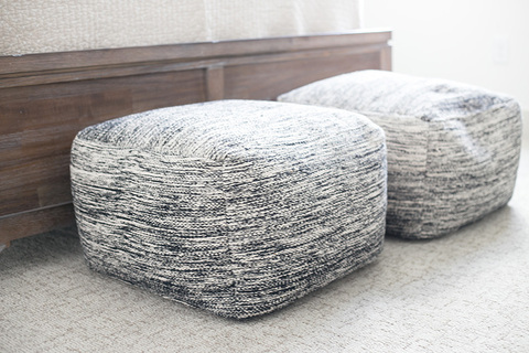 Down to Earth Projects | Urban Ridge Road - Cusion cube ottomans 
