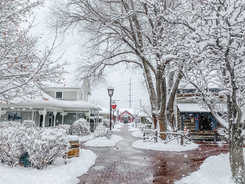 The Magic of Winter at Gardner Village - winter pathways at gardner village 