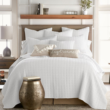 Mills Waffle Cream Quilt Set - waffle cream quilt set 
