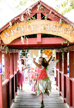 Gardner Village During Woodland Fairies - woodland fairies dancing on wishing bridge 