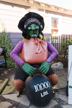 Gardner Village Witch Displays - exercise witch 