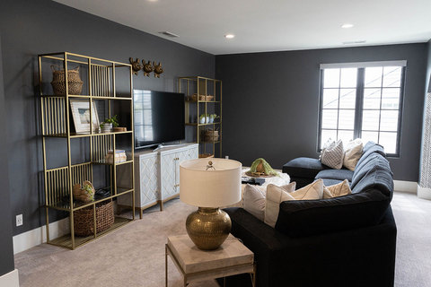 Down to Earth Projects | Kaysville Residence - basement family room 