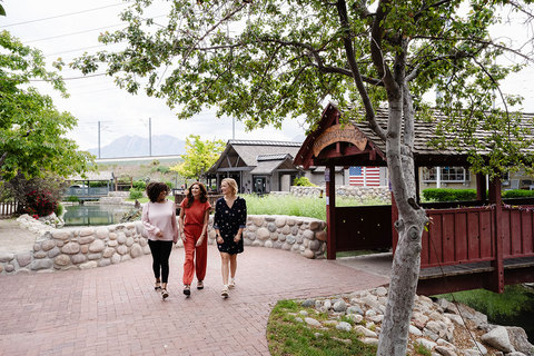 Friends Shopping at Gardner Village - three friends shopping at Gardner Village 