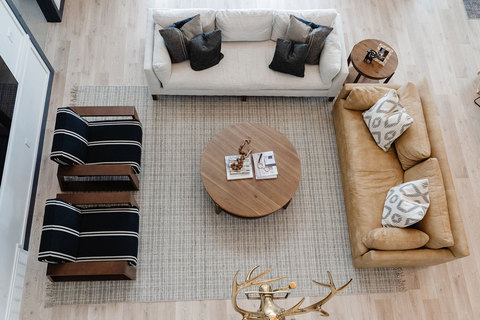 Down to Earth Projects | Eden Residence - sofas and chairs in a family room  