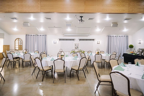 The Gathering Place Corporate Events - east room set up for company party 