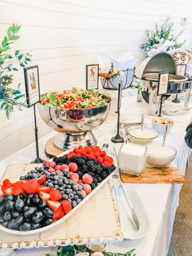 Upper Silo Banquet Room - food in the upper silo banquet room 