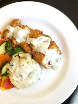 Archibald's Chicken Cordon Blue - chicken cordon bleu wtih potatoes and veggies 