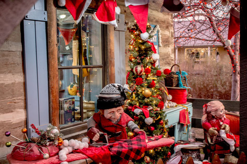 Christmas Elf Display & Scavenger Hunt - elf display sewing 