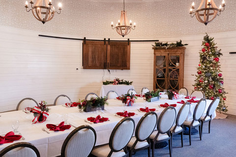 Upper Silo Event Venue - upper silo event venue set for christmas 