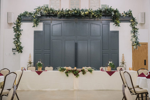 Head Table at a Christmas Party at The Gathering Place - christmas party head table at the gathering place 