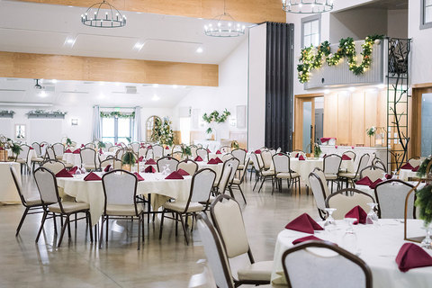 Christmas Party at The Gathering Place - room decorated for a christmas party 