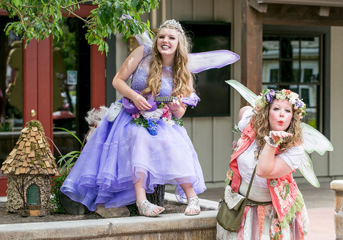 Woodland Fairy Festival - two fairies entertaining guests 
