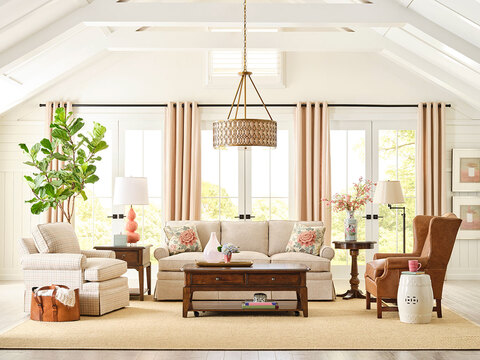  Custom Select Skirted Sofa