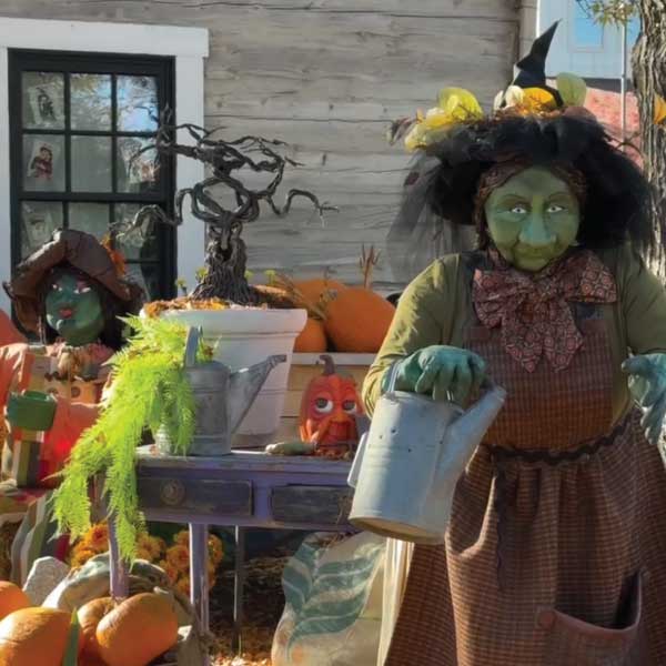 witch display at witchfest at gardner village