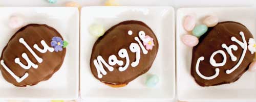 PERSONALIZED EASTER EGGS <br>CHOCOLATE COVERED WAGON