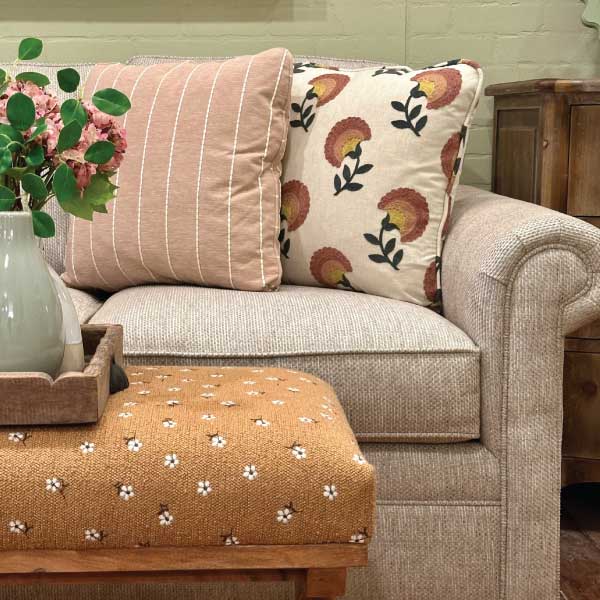 cream sofa will yellow ottoman