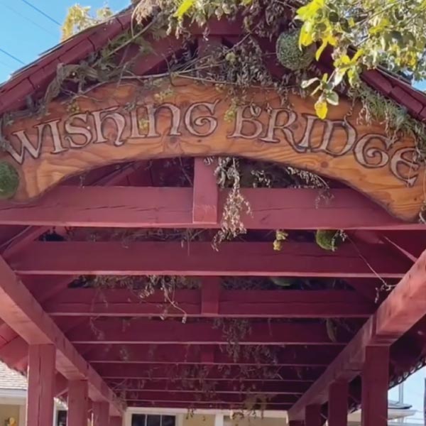 wishing bridge at woodland fairy festival