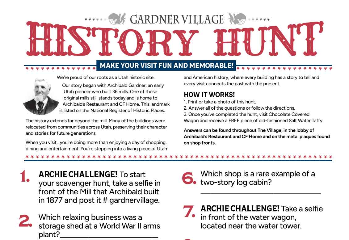 history hunt at gardner village -1 history hunt at gardner village -1