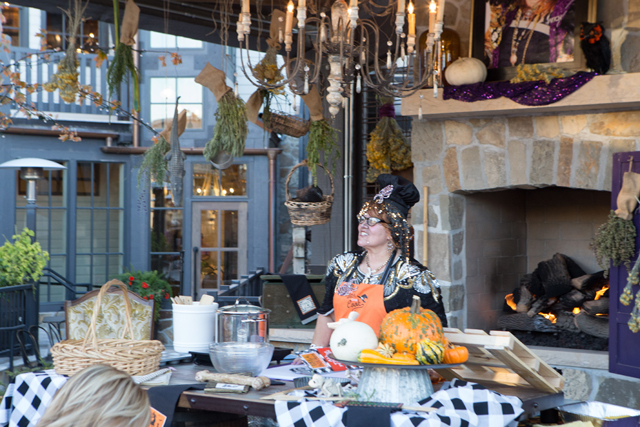 Lucinda the witch cooking