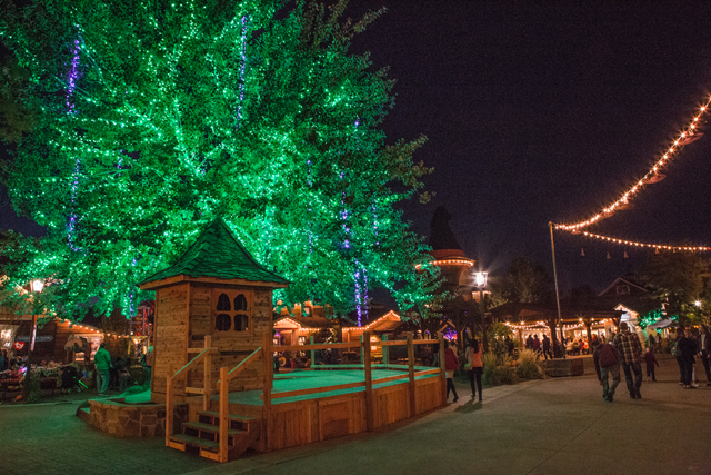 gardner village after dark