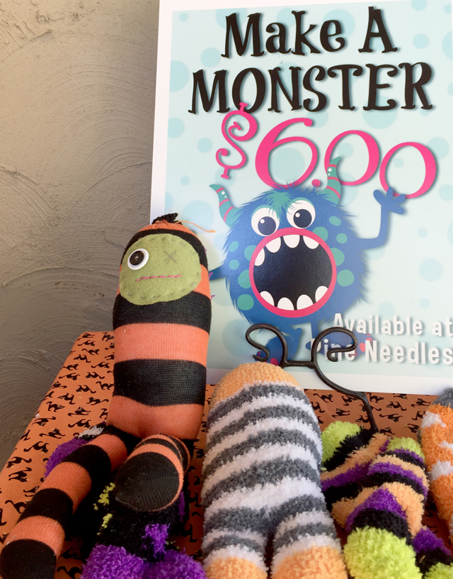 halloween make and take sock monsters