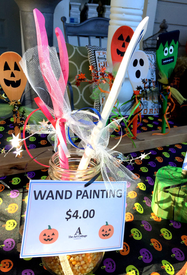 halloween make and take wooden spoon wands