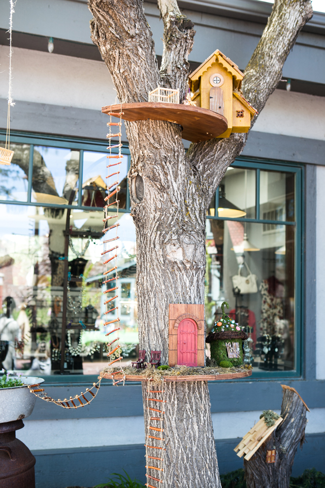 fairy house display at shopaholics in gardner village
