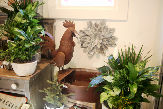 rooster water feature