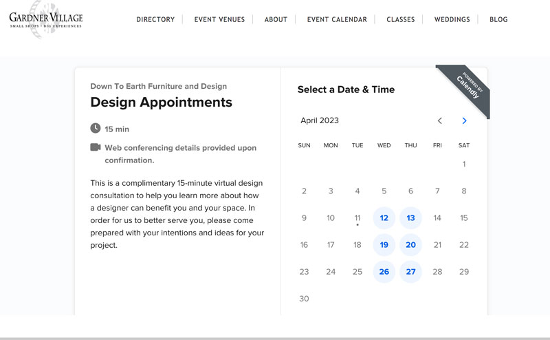 schedule a design consultation