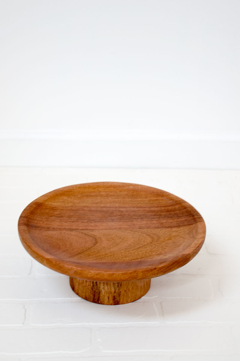 wooden cake stand