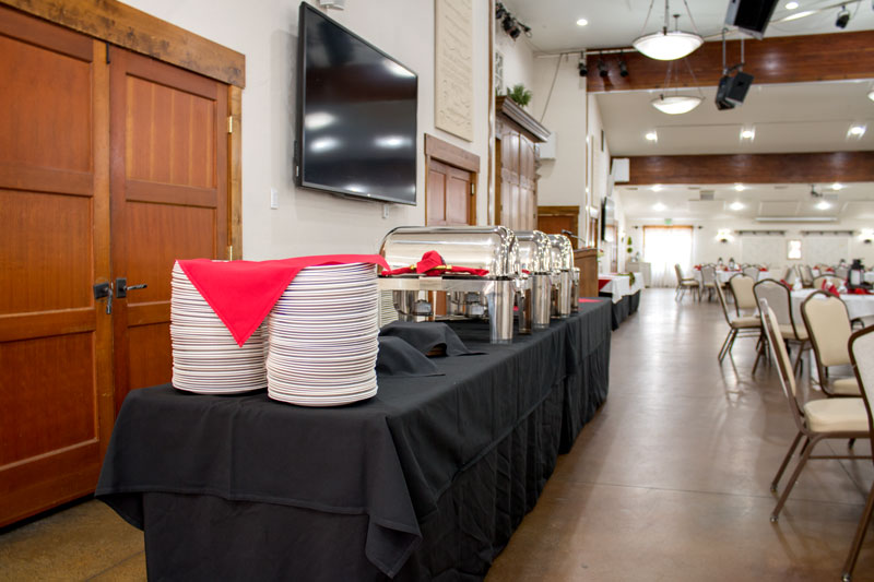 reception with buffet