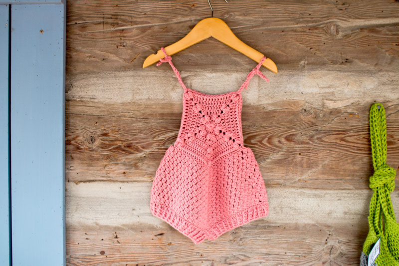 crochet baby romper
