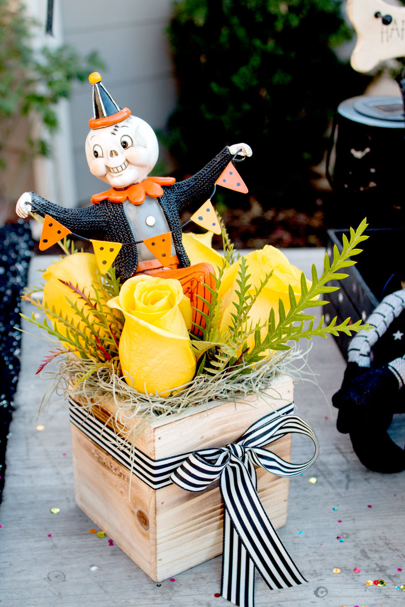 Halloween flower arrangements