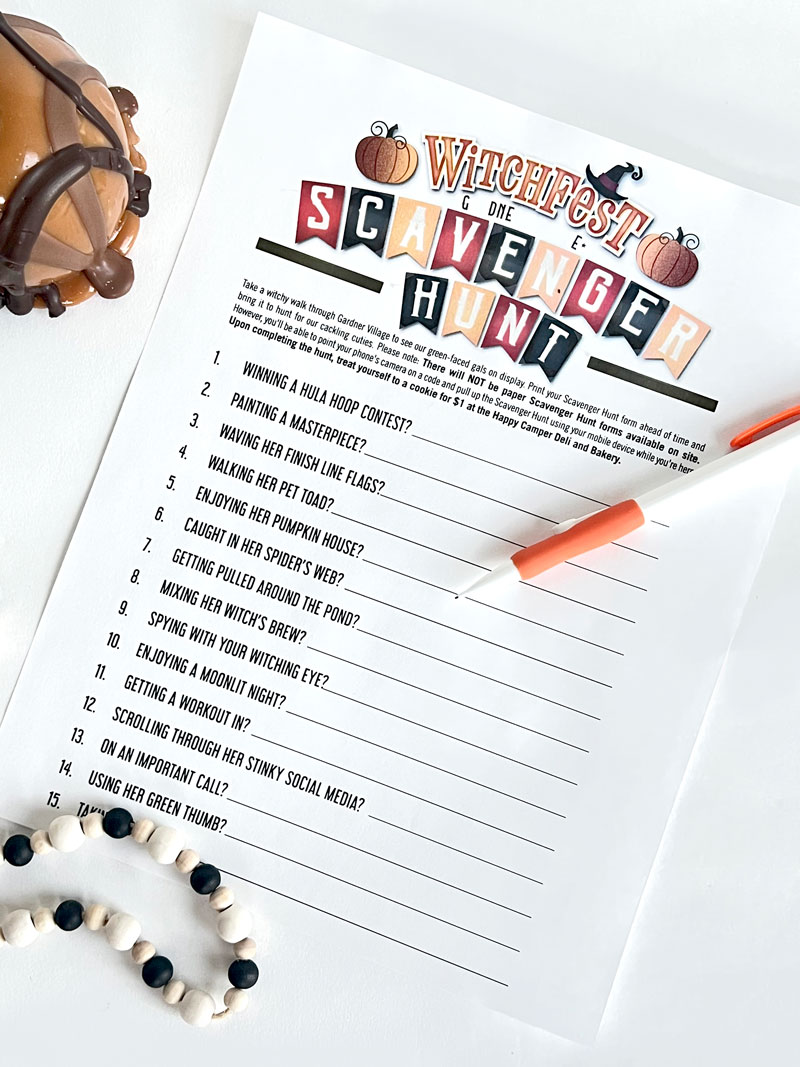 free scavenger hunt at witchfest