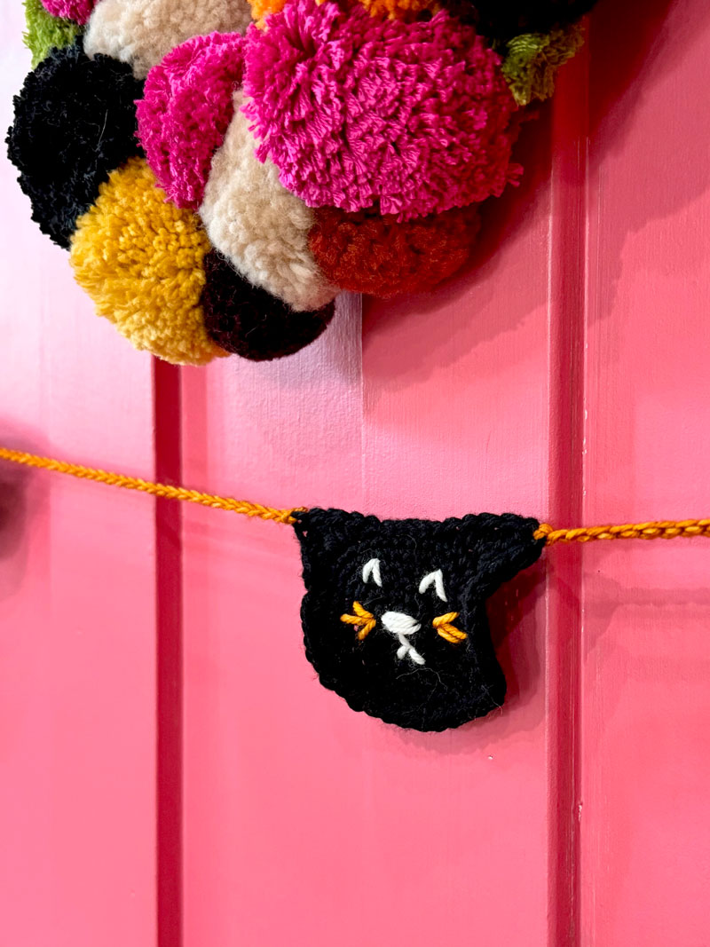 Halloween Cat Garland Crochet