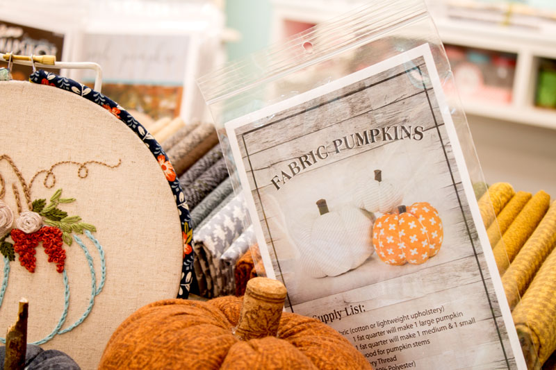 DIY fabric pumpkins