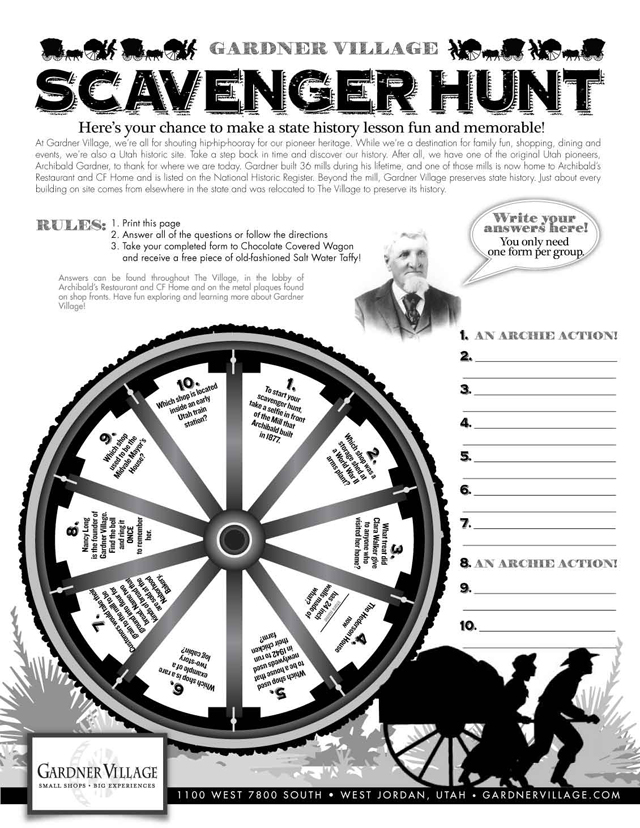 gardner village historic scavenger hunt 2019