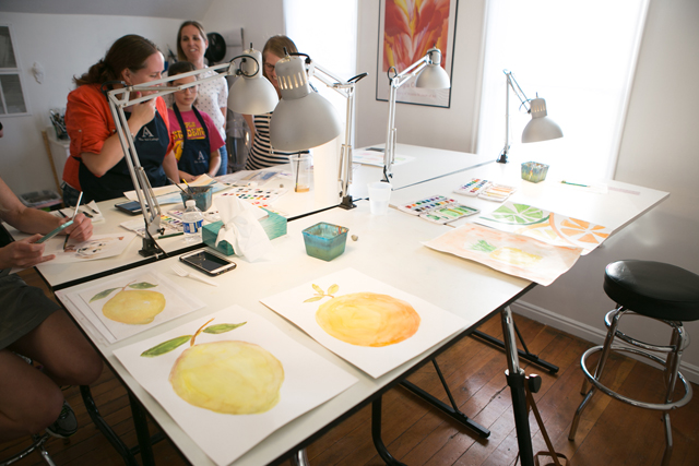 watercolor classes at The Art Cottage