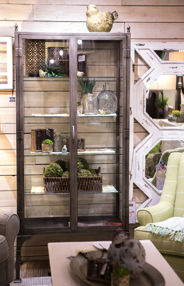 industrial glass display case