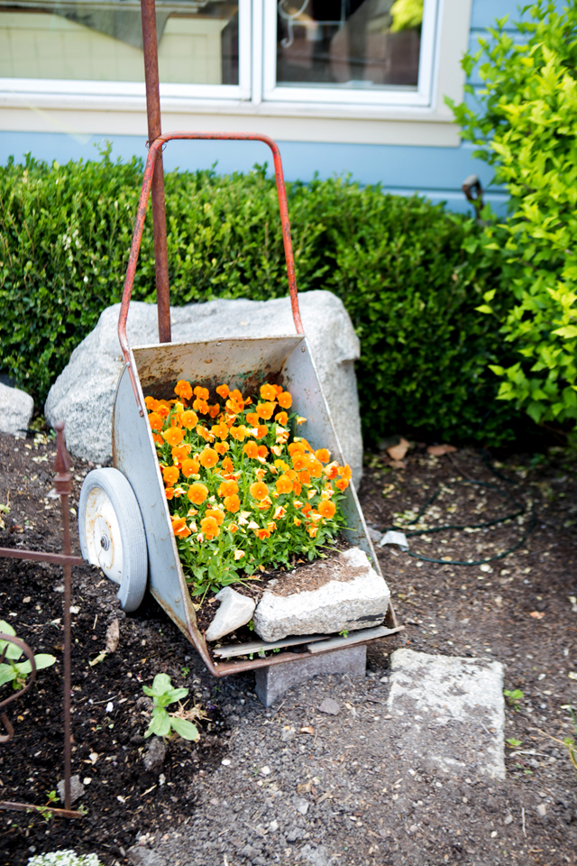 antique planter displays