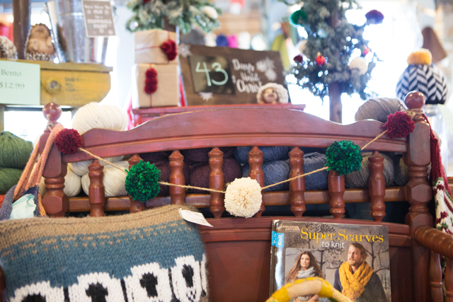 yarn pom pom garland