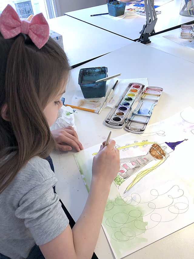 kids watercolor classes 