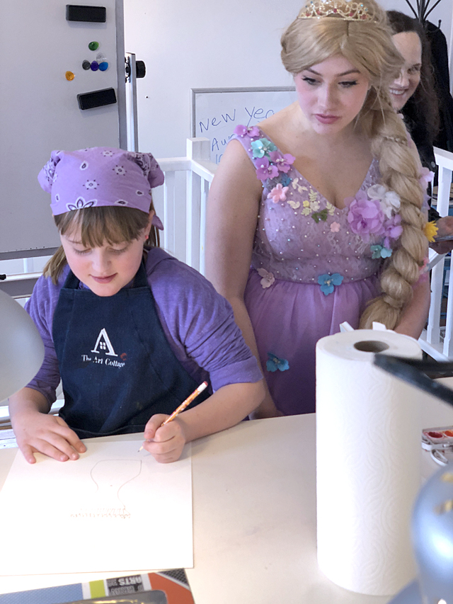 painting with a princess parties