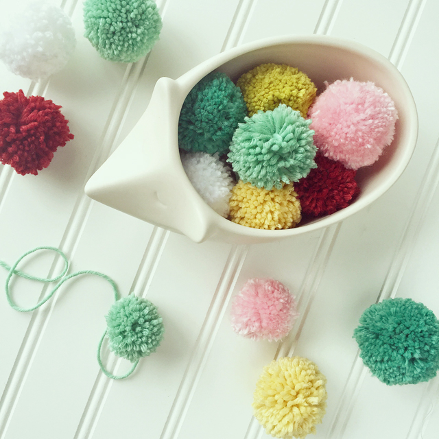 yarn pom poms